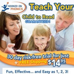As Seen At TV Presents: Hooked on Phonics - $14.95 trial offer<br>Try it Risk-FREE for 30 Days! - The famous and award-winning Hooked on Phonics program has been teaching kids to read for generations. Try Hooked on Phonics Learn to Read risk-free for 30 days!<br><br> 8 DVDs of engaging animations and graphics to visually enforce the learning process.<br> 36 Original Storybooks wonderfully written and illustrated.<br> 8 Workbooks fun and engaging that reinforce what has just been learned.<br> Award-Winning Authors write exclusively for Hooked on Phonics.<br> Quick Start Guide that gets you on the road to helping your child right away.. Available here on http://www.AsSeenAtTV.com!